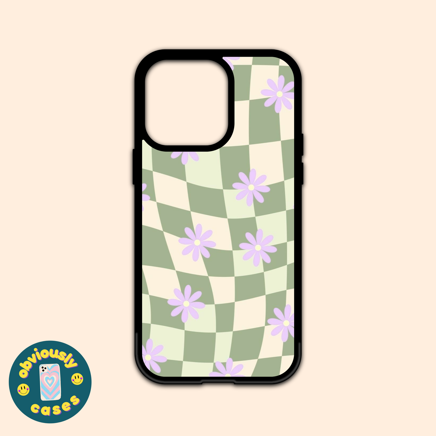 Retro Checkered Bloom Case